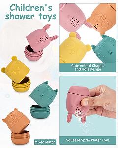 Набор из 8 силиконовых животных для ванной. synthetic.ua - Фото 1