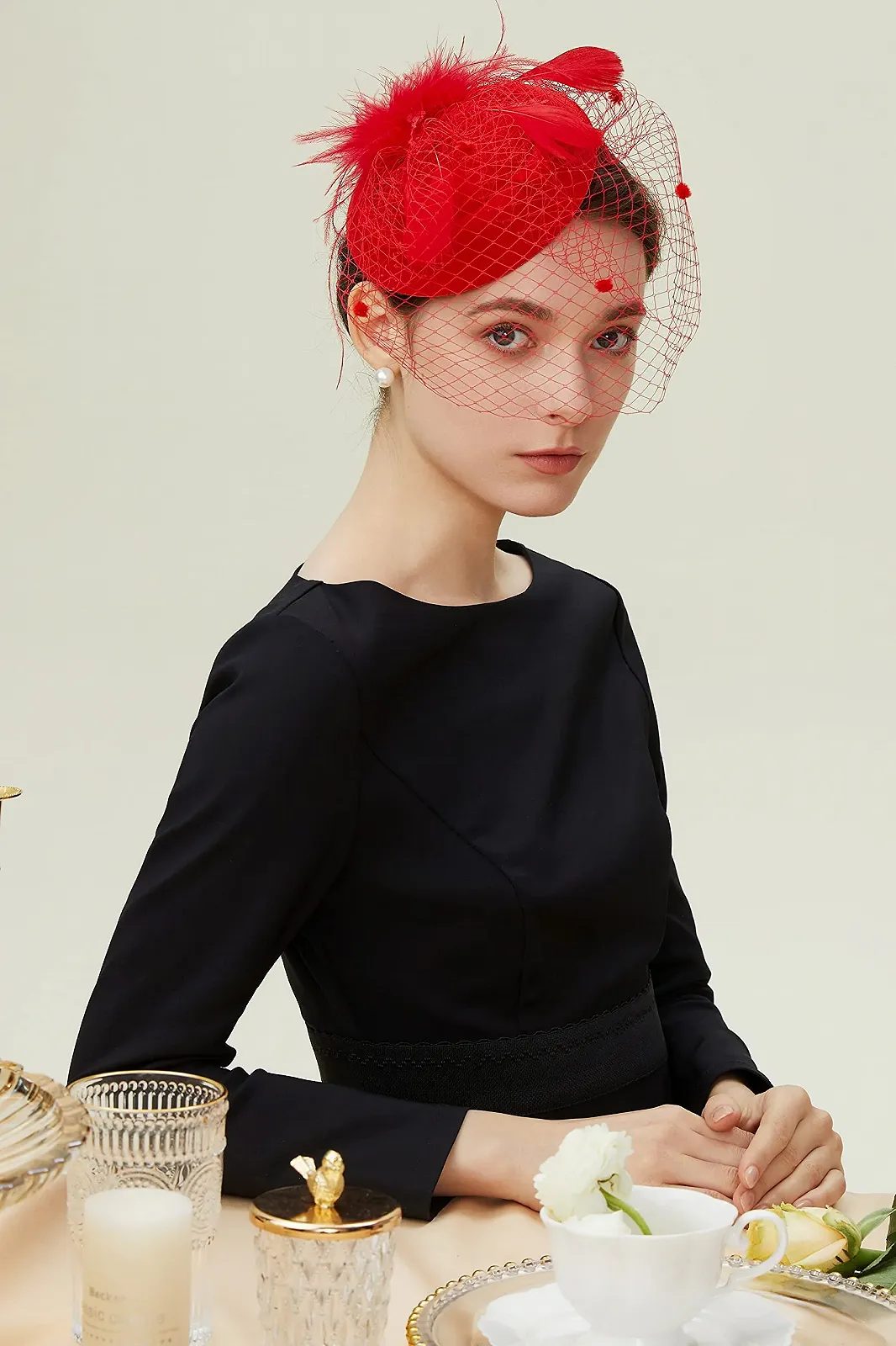 Обруч Coucoland, перья, цветок, фото №5