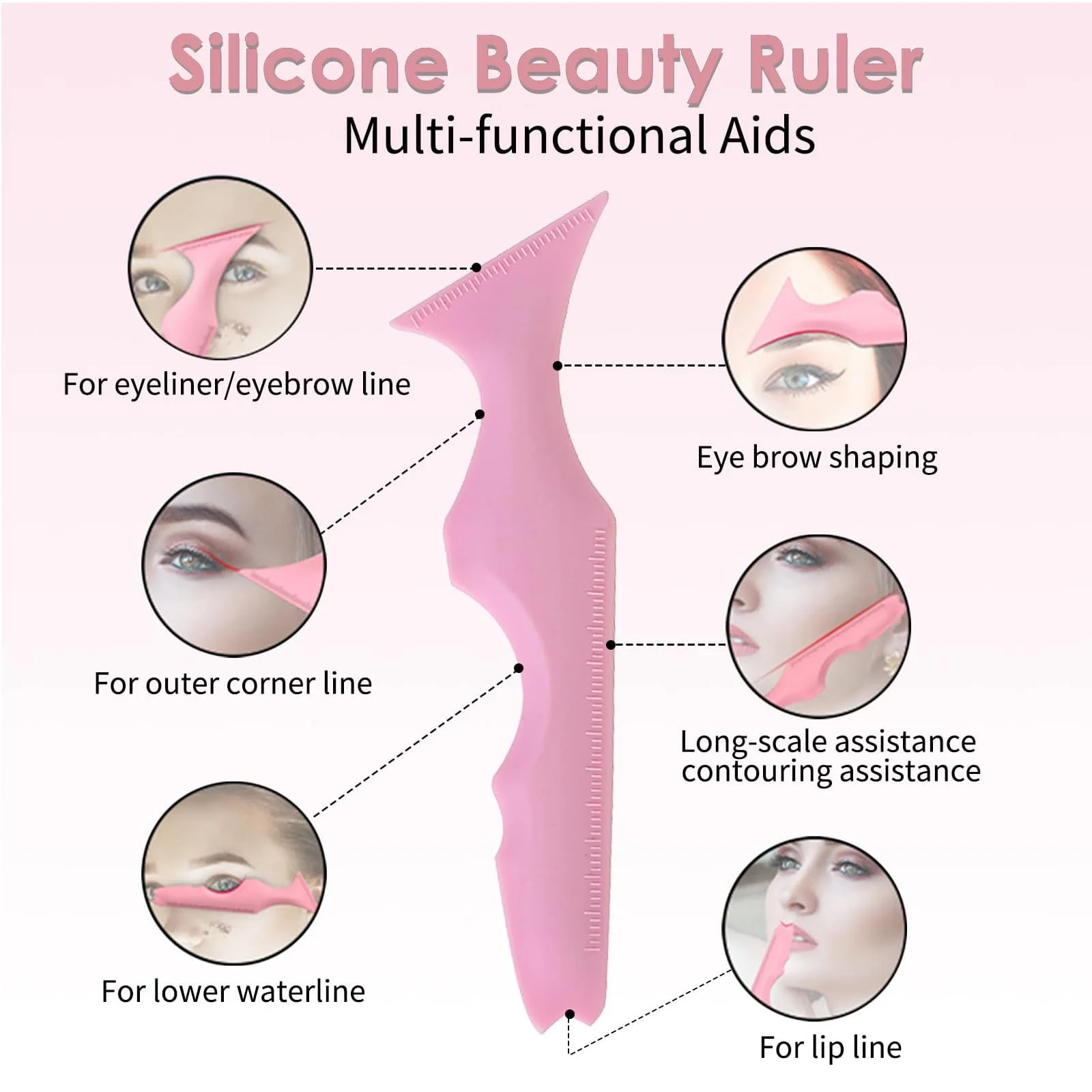 Інструмент Ruzister Силіконовий Допоміжний Для Підведення Для Очей Ультратонкий Набір Пензлів, фото №3