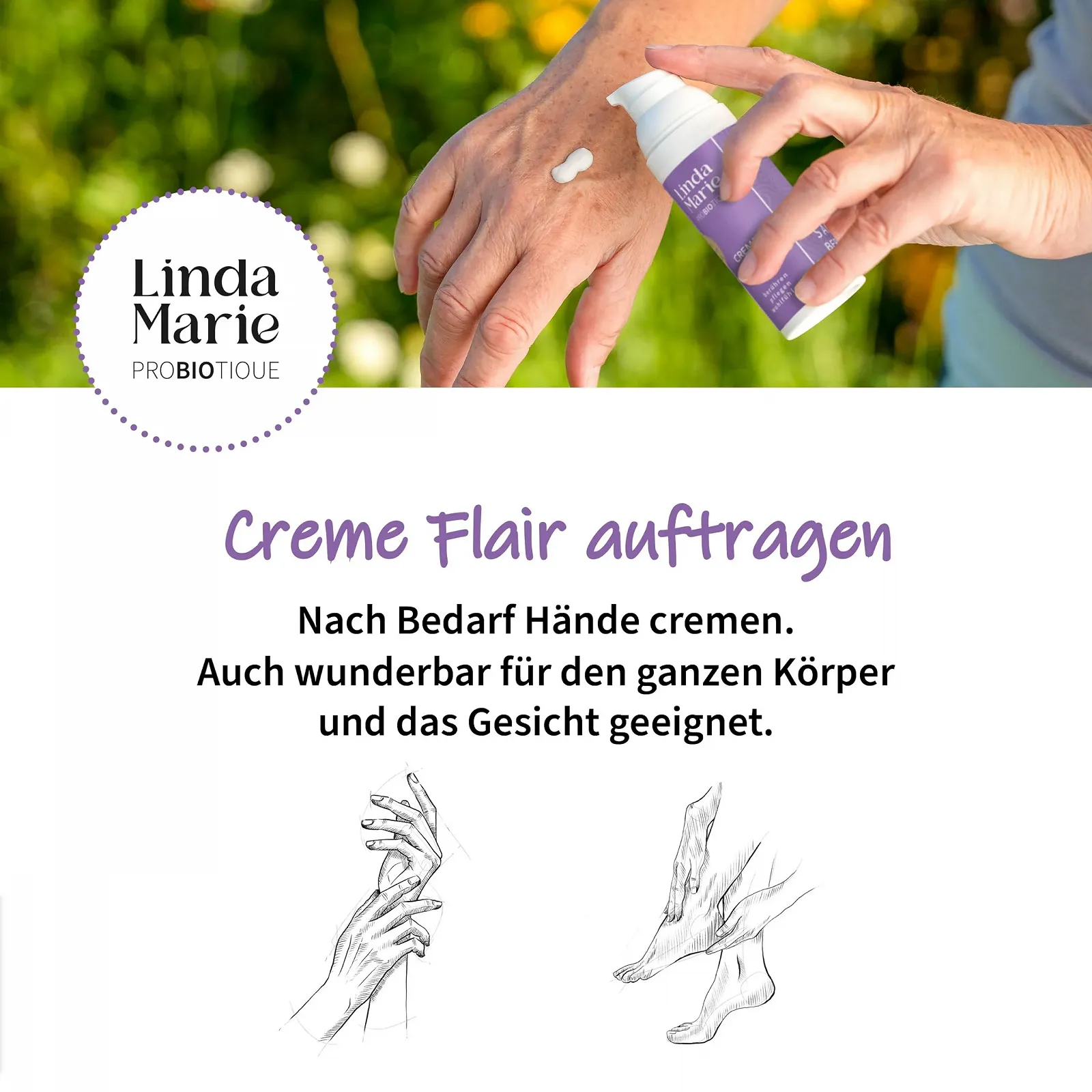 Крем для рук LMP Flair Зволожуючий з органічним алое вера та оливковою олією Qualanes 50 мл, фото №3