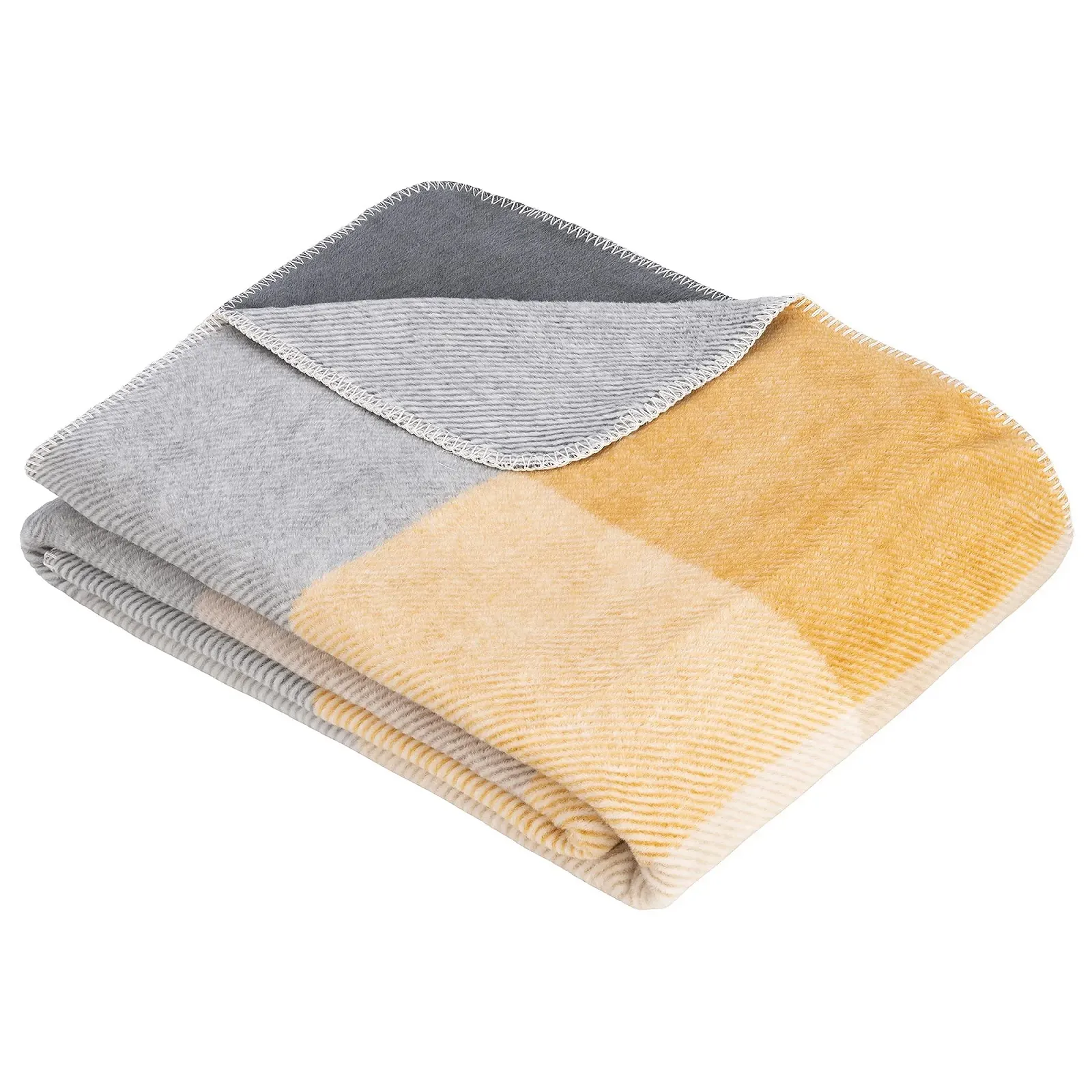 Плед s.Oliver Чек Grey Жовтий, 150 x 200 см, фото №1