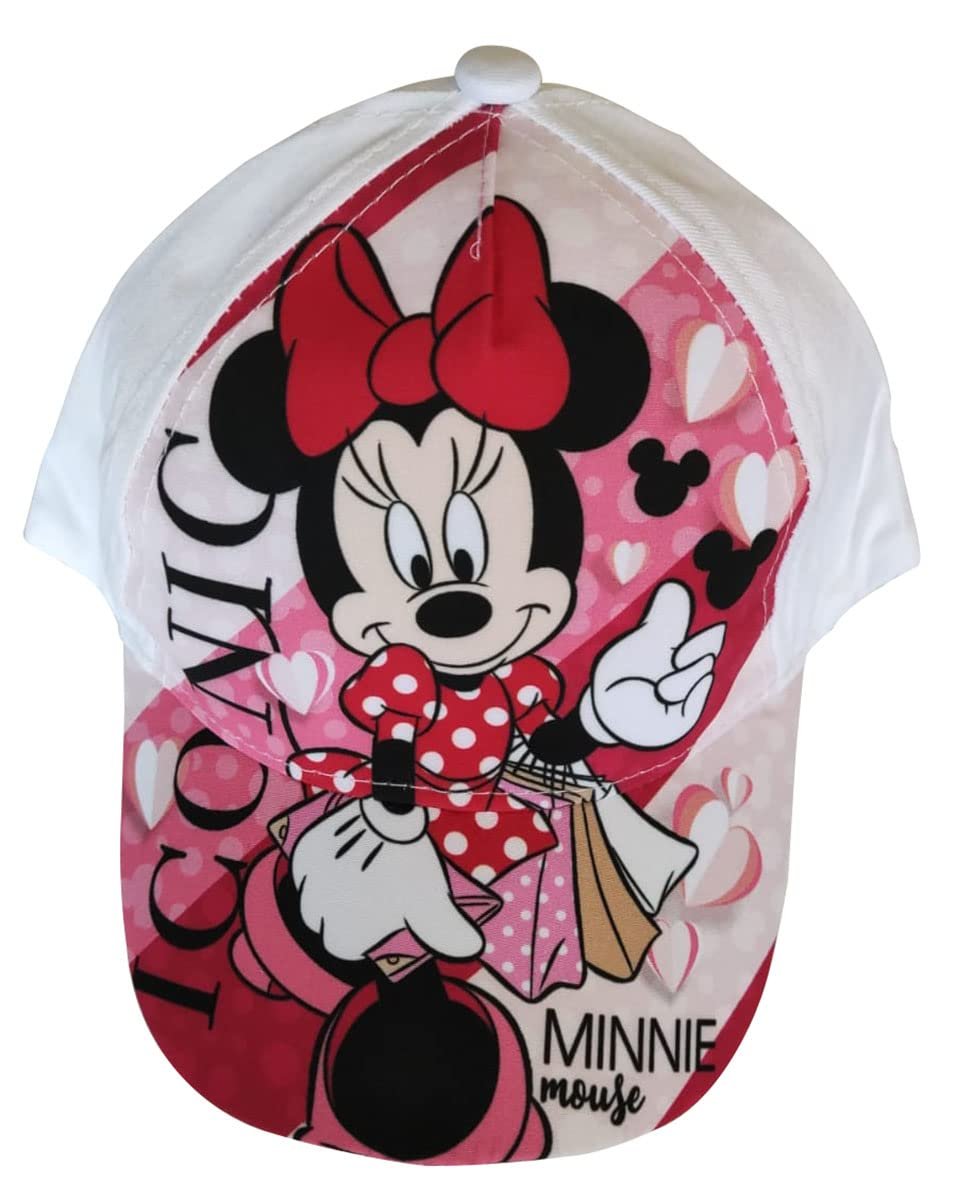 Бейсболка Minnie Mouse Iconic с сердечками, детская White Pink, фото №1