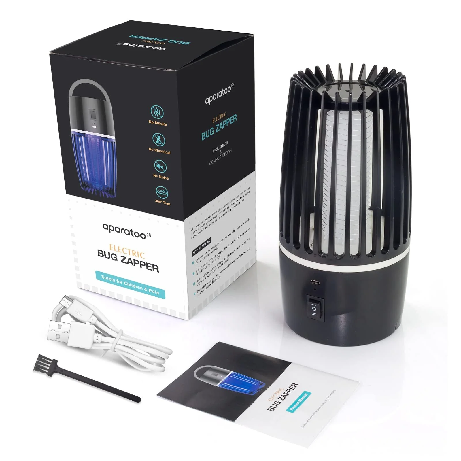 Знищувач комах 2-в-1 Electric Mosquito Lamp 4000 mAh, фото №7