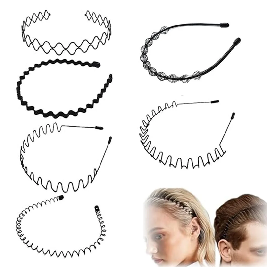 Обруч для волосся Унісекс Хвилястий, фото №1