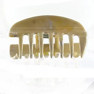 Заколка для волос большая WeLoveBeads 10 см янтарная - Фото 1