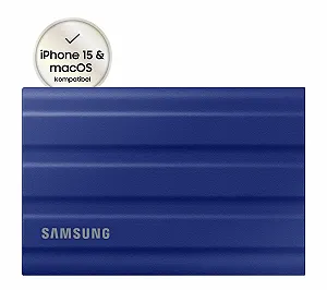 Портативный SSD Samsung T7 Shield MU-PE1T0R/EU 1TB USB 3.2 Gen.2 1050MB/s Синий synthetic.ua - Фото 1