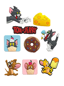 Джибитсы Том и Джерри Tom and Jerry кот мышь Jibbitz 9 шт аксессуары Крокс украшение - Фото 1