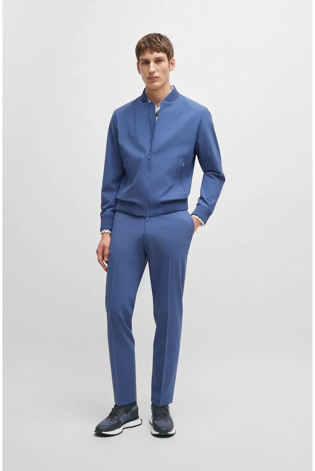 Кросівки BOSS Jonah Runn Чоловічі З різних матеріалів з сіткою та логотипами, фото №4