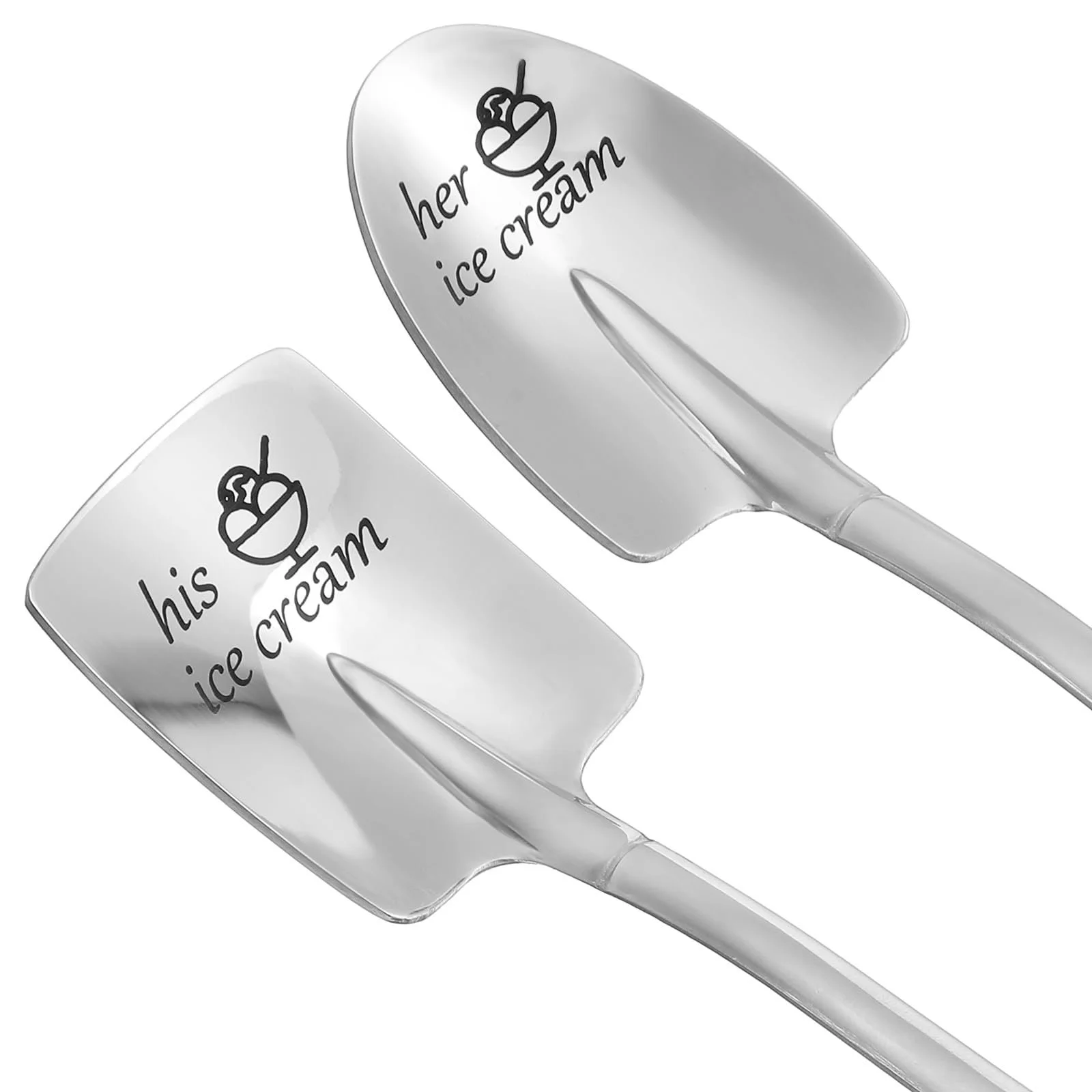 Ложка для морозива З гравіюванням Сріблястий, фото №1