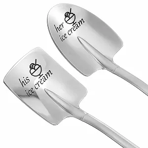 Ложка для морозива З гравіюванням Сріблястий - Фото 1