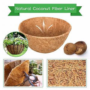 Круглий вкладиш для кошика Riare Натуральне кокосове волокно 4,14 дюйма 4 штуки synthetic.ua - Фото 1