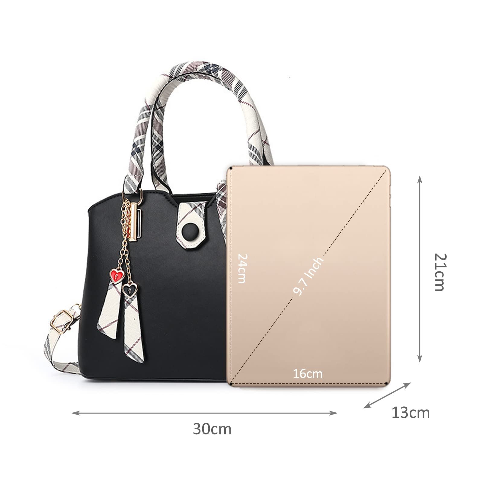 Сумка з ручками NICOLE & DORIS Елегантна жіноча сумка через плече з кольоровими смужками Жіноча сумка через плече зі штучної шкіри Дизайнерська сумка-шопер Середнього розміру, фото №6 Сумка з ручками NICOLE & DORIS Елегантна жіноча сумка через плече з кольоровими смужками Жіноча сумка через плече зі штучної шкіри Дизайнерська сумка-шопер Середнього розміру, фото №6