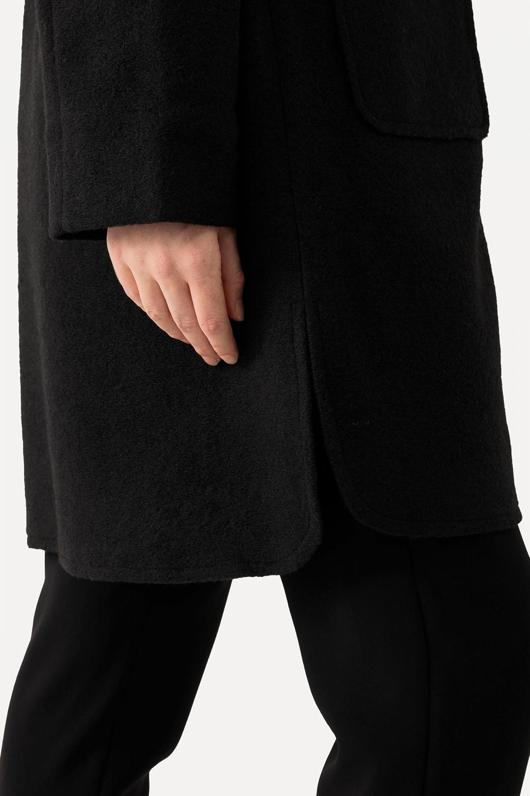 Пальто Ulla Popken Plus Size A-силуету з коміром-стійкою, вовна/суміш, модель 826596, фото №5