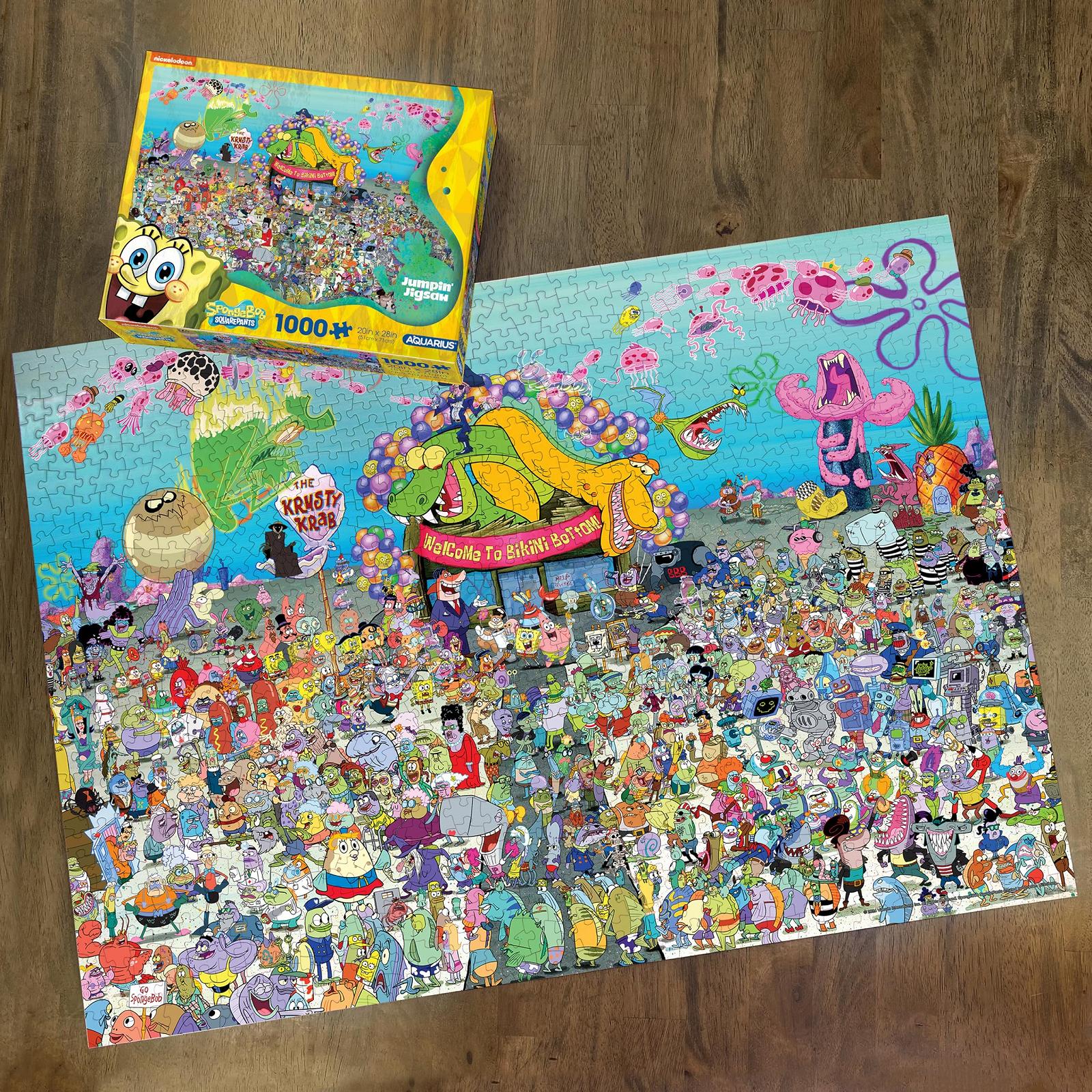 Пазл AQUARIUS Spongebob Squarepants 25th Anniversary 1000 деталей 22 x 28 дюймов разноцветный прямоугольный картонный, фото №4