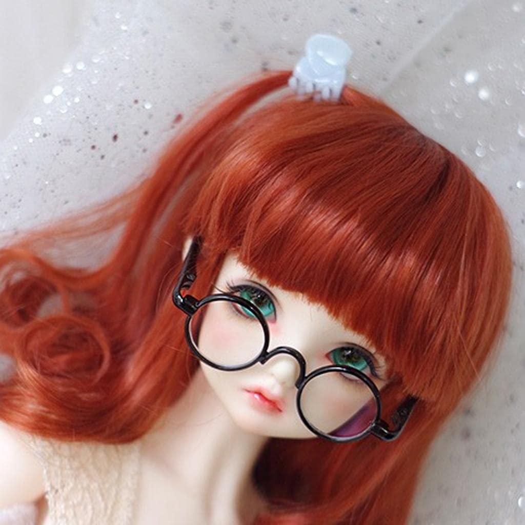 Очки Harilla 1/3 BJD Hippy Серебряная Оправа Прозрачные + 1/3 BJD Hippy Круглые Очки для Куклы Золотые Линзы, фото №6