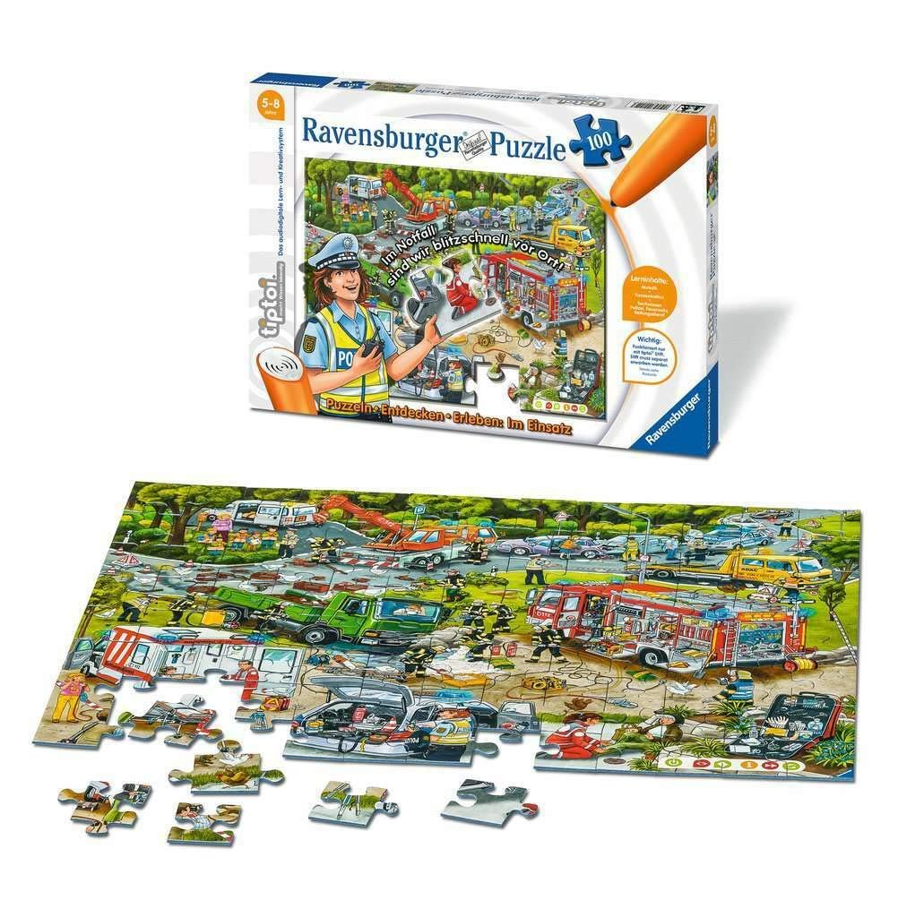 Пазл Ravensburger Tiptoi Puzzeln, Entdecken, Erleben: im Einsatz 104 детали, фото №3