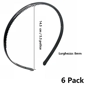 Обруч Пластиковый С зубцами Черный (ширина 8 мм) synthetic.ua - Фото 1
