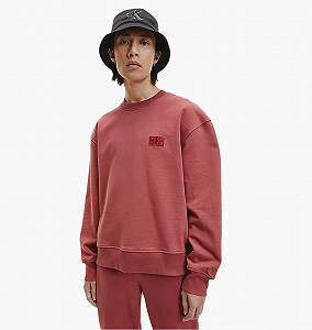 Футболка Calvin Klein Shrunken Badge Crew Neck Terracotta Tile L - Фото 1