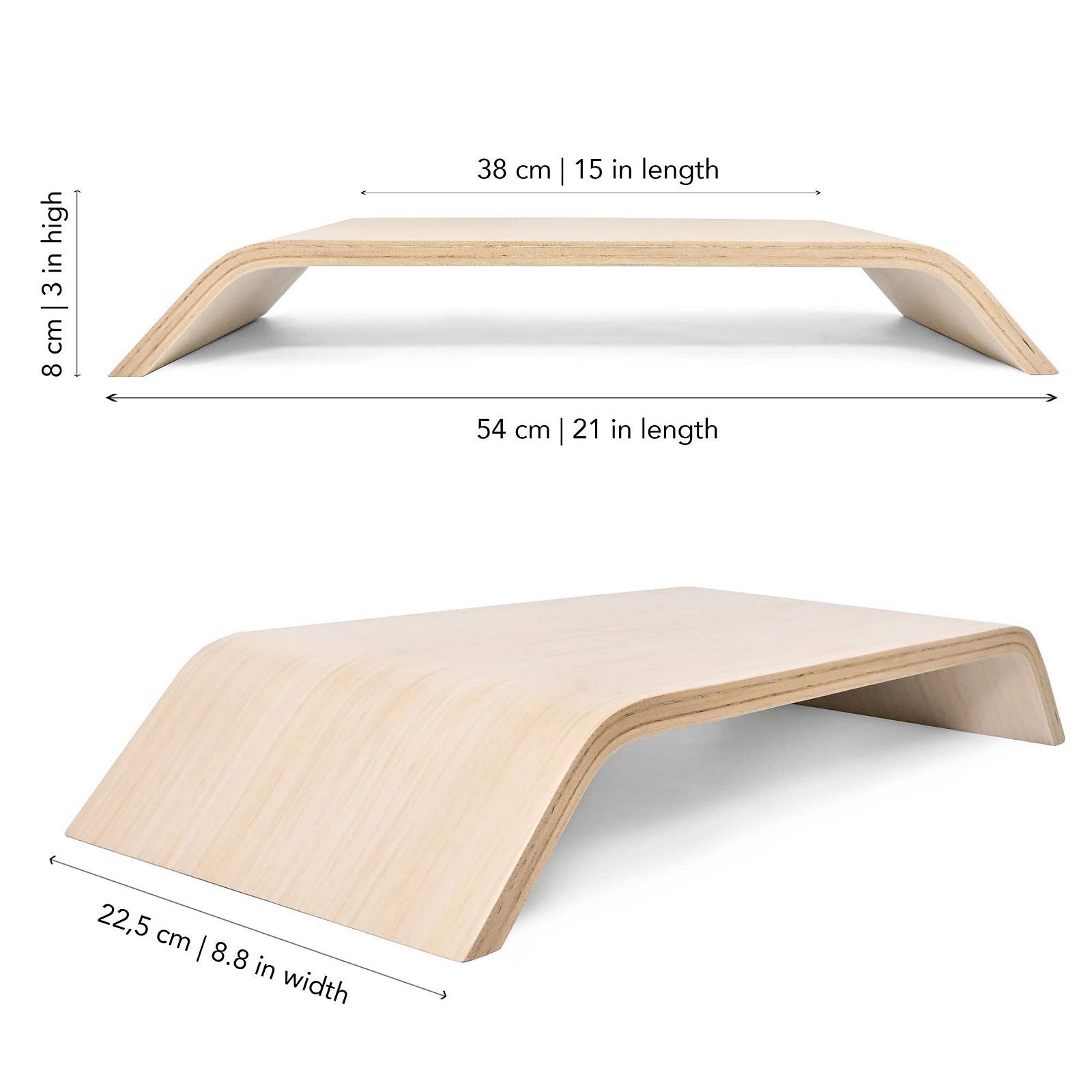 Подставка Тип Деревянная для телевизора/ноутбука/планшета в скандинавском стиле Светлый дуб (натуральное дерево), фото №2