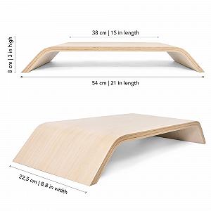 Подставка Тип Деревянная для телевизора/ноутбука/планшета в скандинавском стиле Светлый дуб (натуральное дерево) synthetic.ua - Фото 1