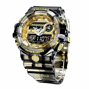 Мужские военные часы PINDOWS Спортивные электронные часы с датой Многофункциональный светодиодный будильник Секундомер - Фото 1