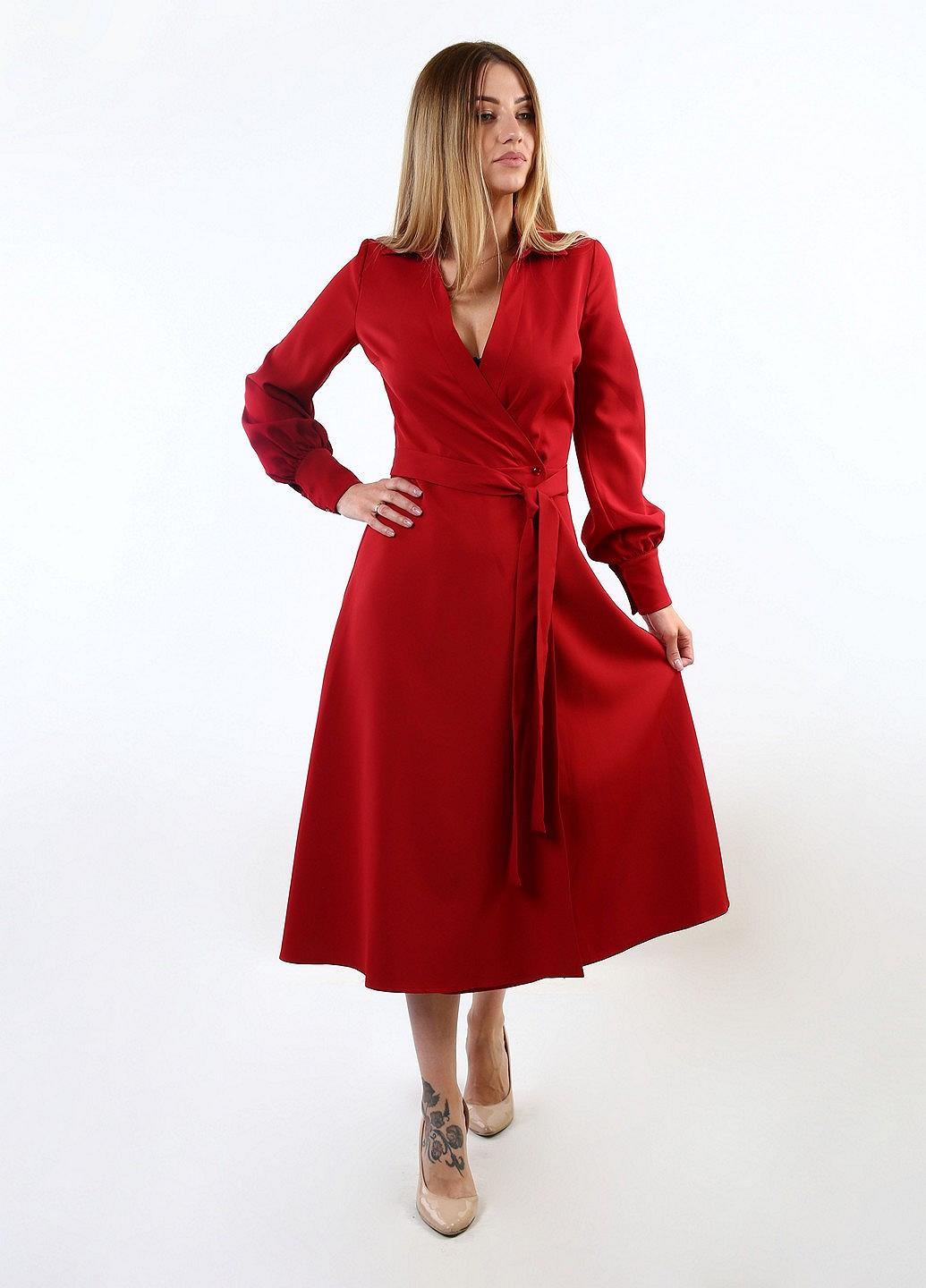 Платье inDresser S Красный (IN-F0230В00Я-Dark-red), фото №1 Платье inDresser S Красный (IN-F0230В00Я-Dark-red), фото №1