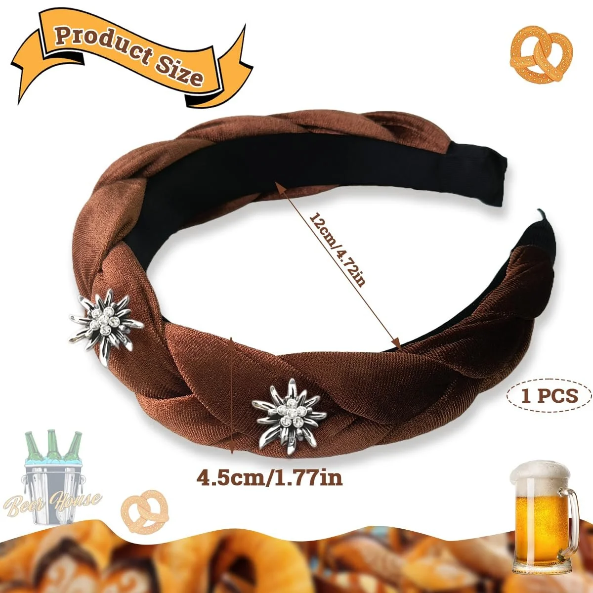 Обруч на голову Dirndl, фото №2 Обруч на голову Dirndl, фото №2