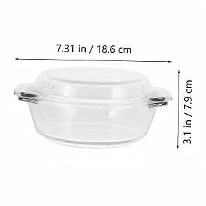 Кастрюля Gadpiparty Стеклянная с крышкой Круглая Термостойкая Прозрачная synthetic.ua - Фото 1