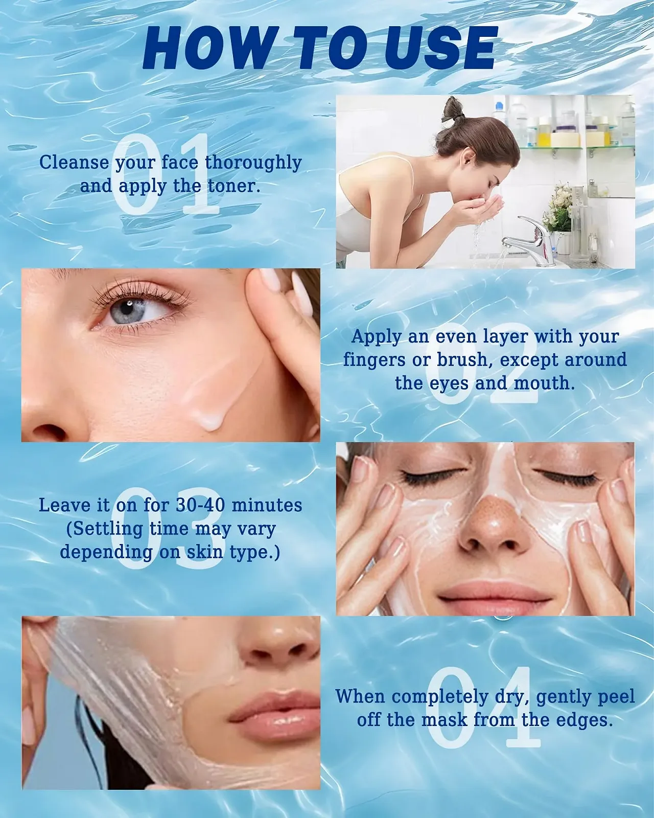 Нічна маска для обличчя з колагеном Hydrolysed Collagen Peel Off, зволожуюча, живильна, фото №6 Нічна маска для обличчя з колагеном Hydrolysed Collagen Peel Off, зволожуюча, живильна, фото №6