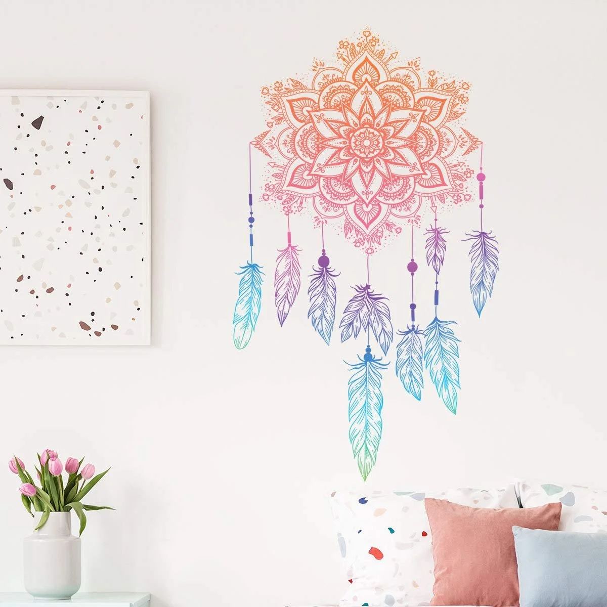 Наклейка на стіну WandSticker4U Мандала Ловець снів 50 x 83 см, фото №3 Наклейка на стіну WandSticker4U Мандала Ловець снів 50 x 83 см, фото №3