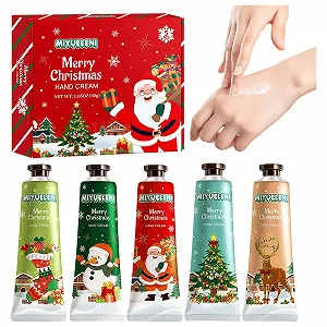 Крем для рук Рождественский набор, 5 x 30 г Мини-крем для рук Рождественский подарочный набор с маслом ши - Фото 1