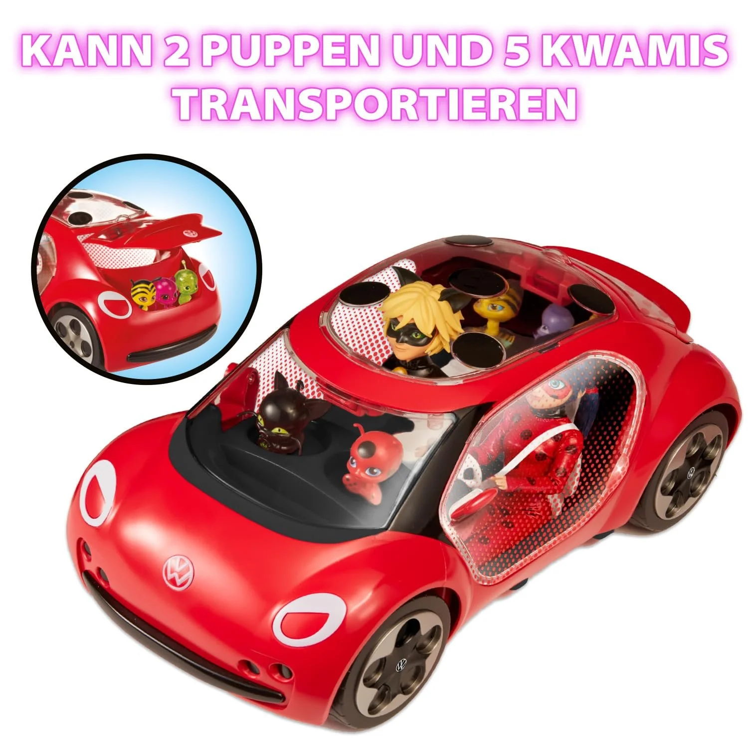 Автомобіль BANDAI Miraculous Ladybug - Volkswagen e-Beetle з фільму Ladybug of the Miraculous P50669, фото №6 Автомобіль BANDAI Miraculous Ladybug - Volkswagen e-Beetle з фільму Ladybug of the Miraculous P50669, фото №6