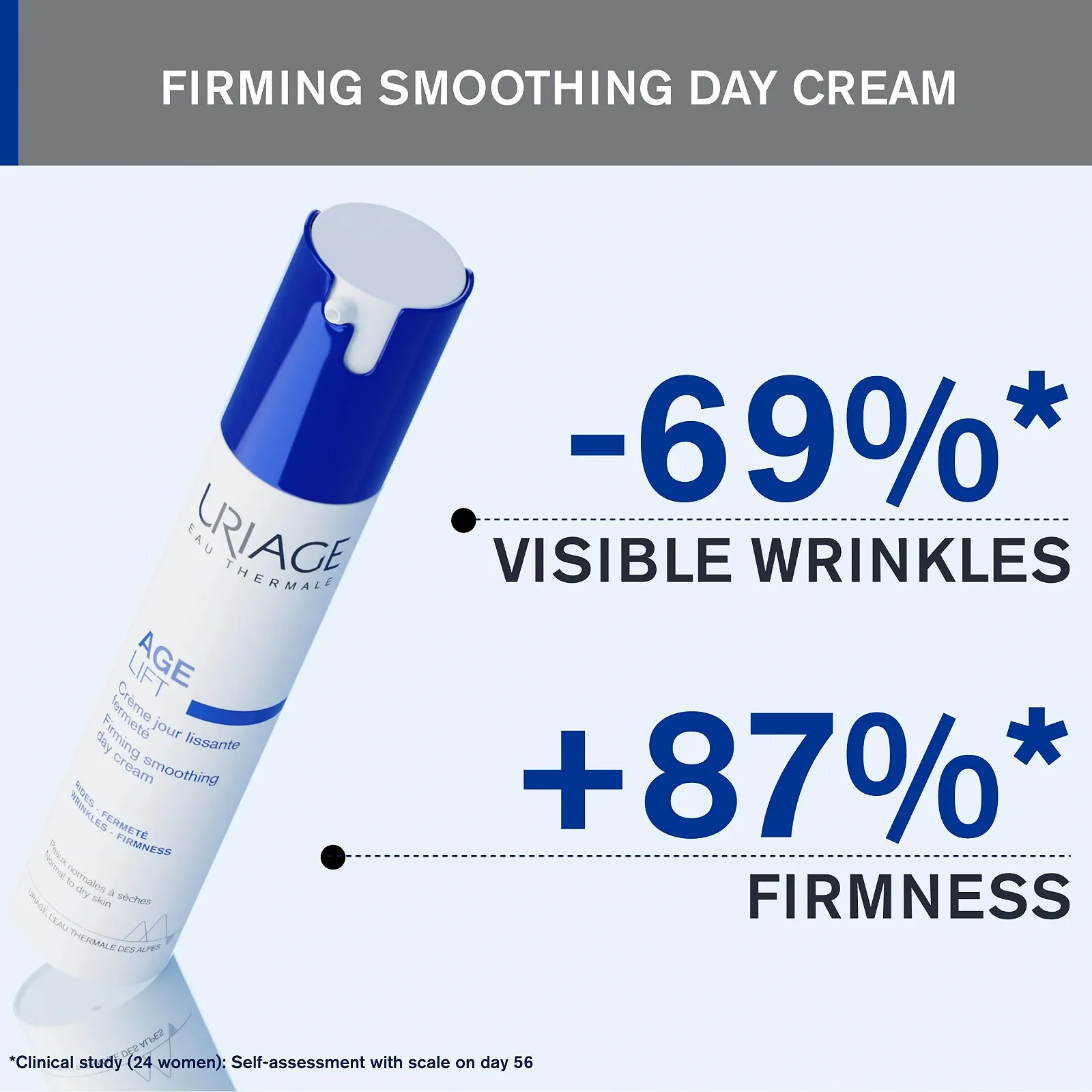 Денний крем Uriage Age Lift Smoothing Firming з ретинолом, гіалуроновою кислотою та олією ши 40 мл, фото №3 Денний крем Uriage Age Lift Smoothing Firming з ретинолом, гіалуроновою кислотою та олією ши 40 мл, фото №3