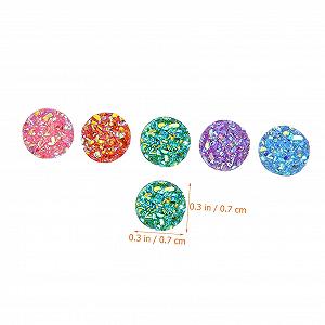 Стрази Lurrose Плоскі 100 шт, пластикові дорогоцінні камені, прикраси для одягу synthetic.ua - Фото 1