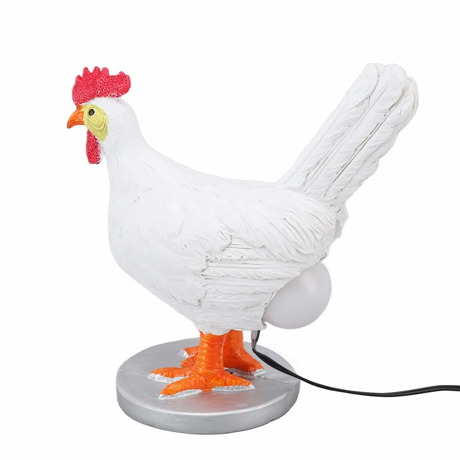 Настільна лампа Ejoyous Chicken Lamp Куряче яйце Полірезин Білий, фото №1