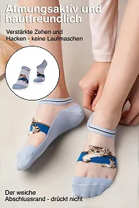 Носки Женские Fine Socks из высококачественной ткани с усиленным носком и пяткой, узор "Кот" synthetic.ua - Фото 1