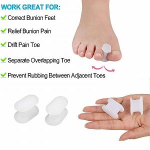 Гелевий роздільник для пальців ніг Hallux Valgus Bunion Corrector Straightener М’який захисний роздільник для пальців ніг synthetic.ua - Фото 1