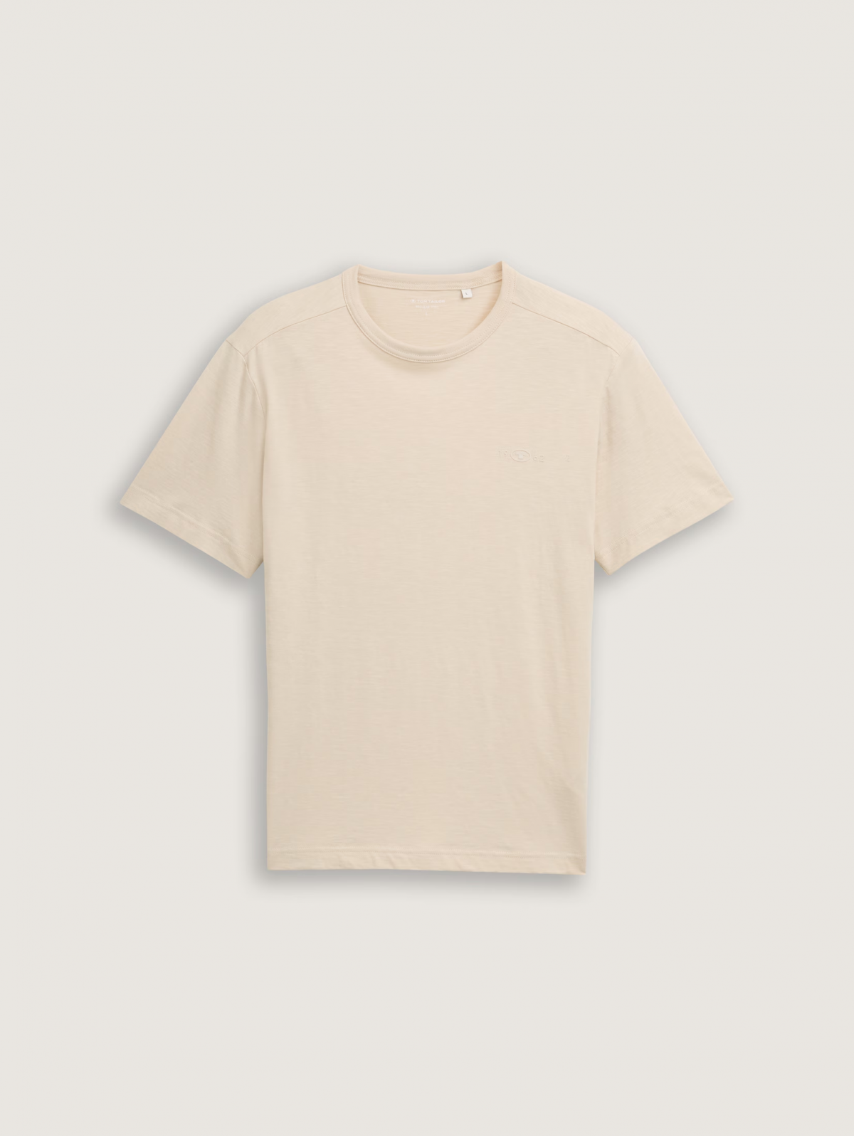 Футболка Basic cotton  1045627-10336 Tom Tailor Бежевий S, фото №4
