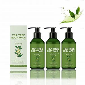 Гель для душу Tea Tree Oil Gentle Cleansing Зволожувальний для всіх типів шкіри Набір із 3 шт - Фото 1