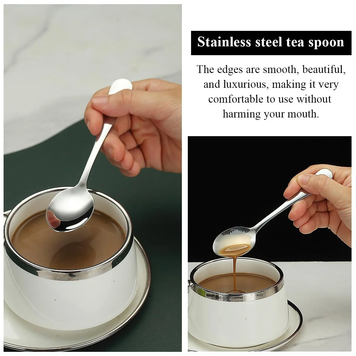 Ложка чайна Evanda, 12 x 14 см, з нержавіючої сталі, фото №6