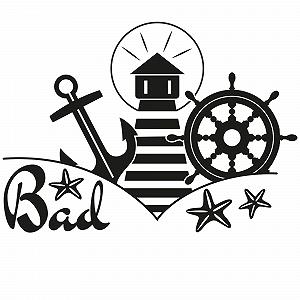 Наклейка на двері GRAZDesign Напис для ванної кімнати та туалету Самоклейна 42 x 30 см 070 Чорний synthetic.ua - Фото 1