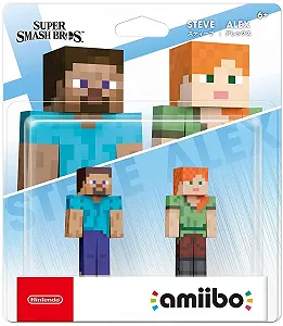 Фигурки Nintendo AMIIBO Super Smash Bros. Collection Steve/Alex (Minecraft) - No. 89 Double Pack - Фото 1