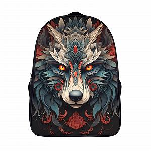 Шкільний рюкзак DPEOANEBN Wolf для дівчаток-підлітків, шкільний ранець для початкової школи, дитяча шкільна сумка, повсякденний рюкзак, 40x28x16 см - Фото 1
