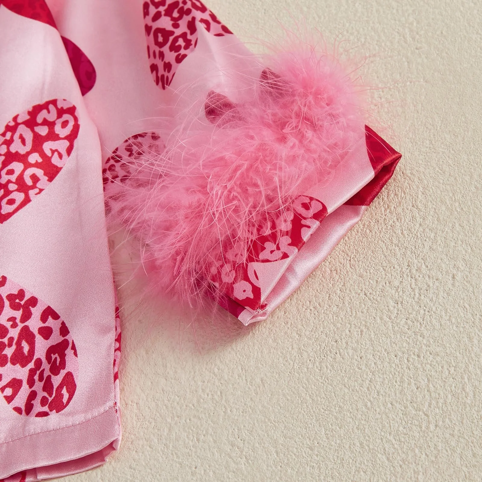 Комплект піжами Fiacafyo з 2 предметів: атласна піжама для дівчинки, фото №6