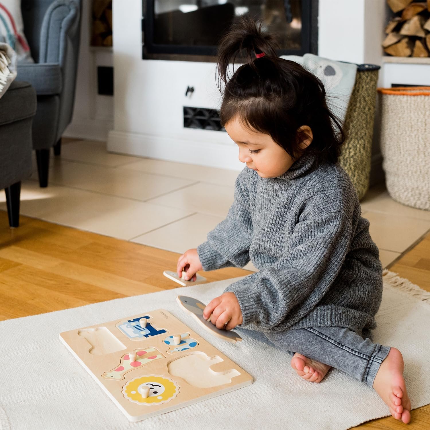 Деревянный пазл Kindsgut Dinos развивающий, фото №7