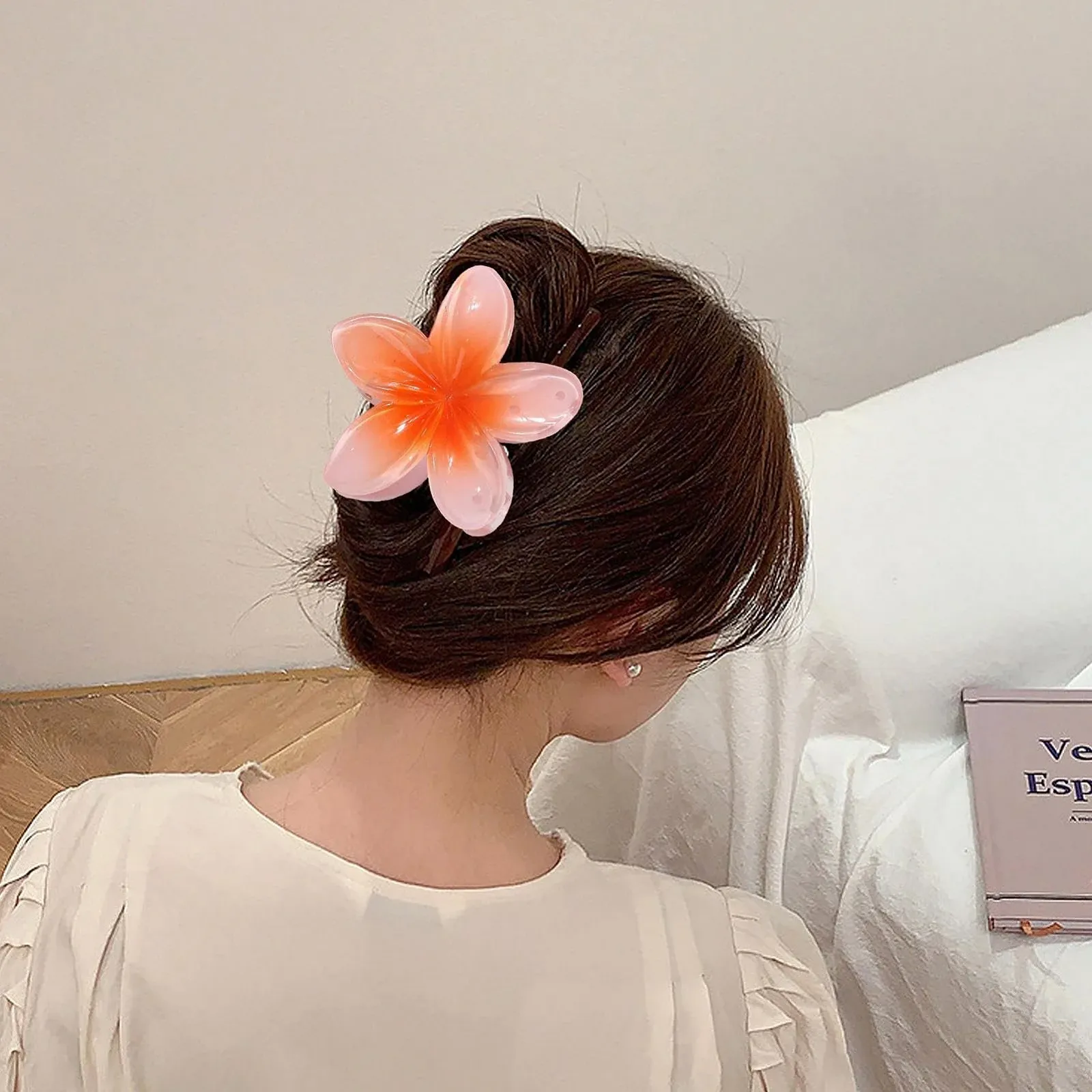 Заколка для волос Цветок Гавайская Заколка-клипса Прочная фиксация для густых Тонких Прямых Вьющихся Волнистых волос Подарок для девушек-подростков, фото №3 Заколка для волос Цветок Гавайская Заколка-клипса Прочная фиксация для густых Тонких Прямых Вьющихся Волнистых волос Подарок для девушек-подростков, фото №3
