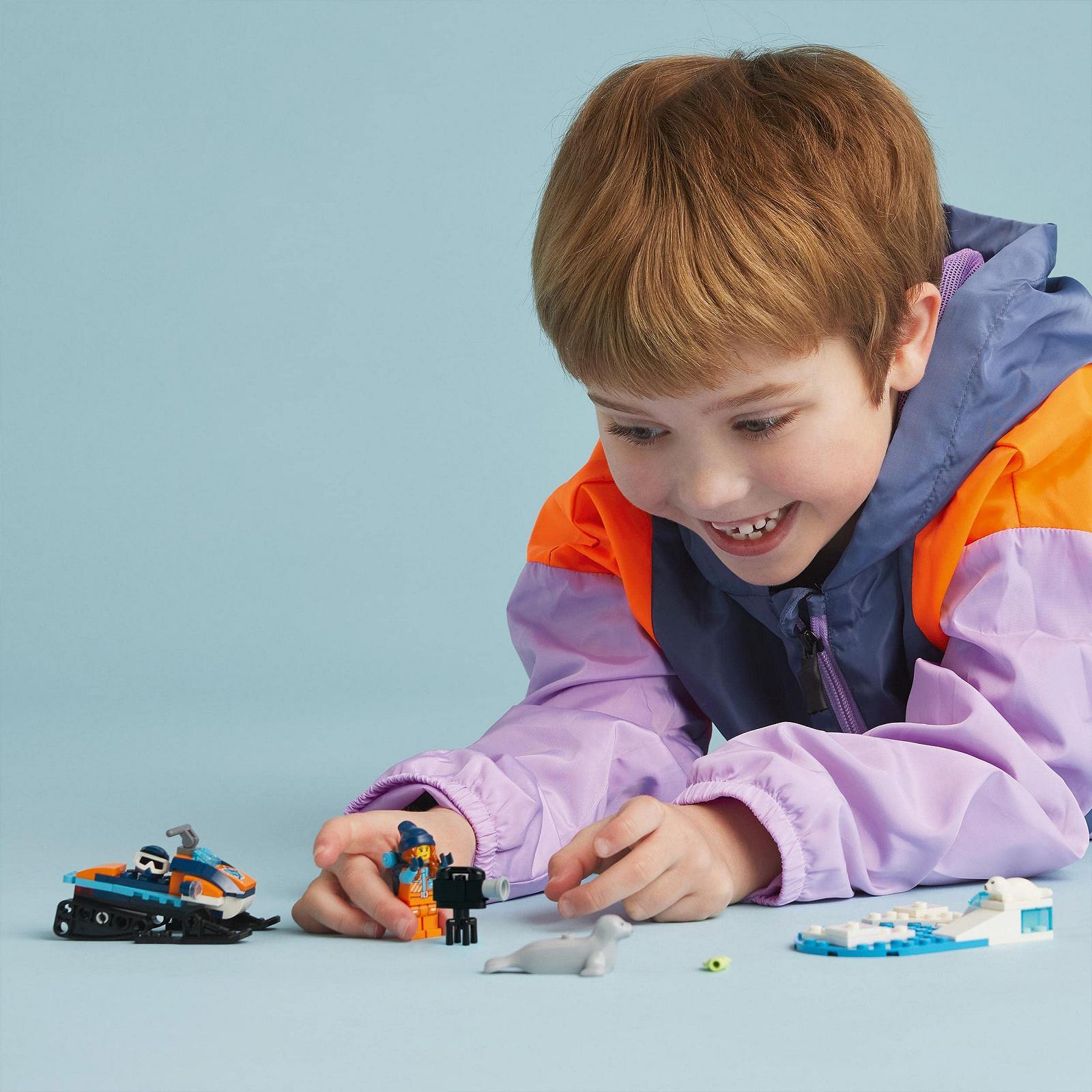 Конструктор LEGO City 60376 Arctic Snowmobile с 3 фигурами животных и минифигуркой исследователя для детей от 5 лет, фото №6