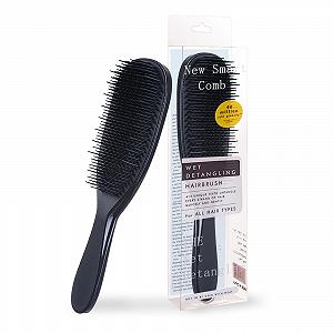 Щітка для волосся Kzouenzu Wet Detangler для тонкого та ламкого волосся, для вологого та сухого волосся, розплутує всі типи волосся, усуває вузли та зменшує ламкість, чорна - Фото 1