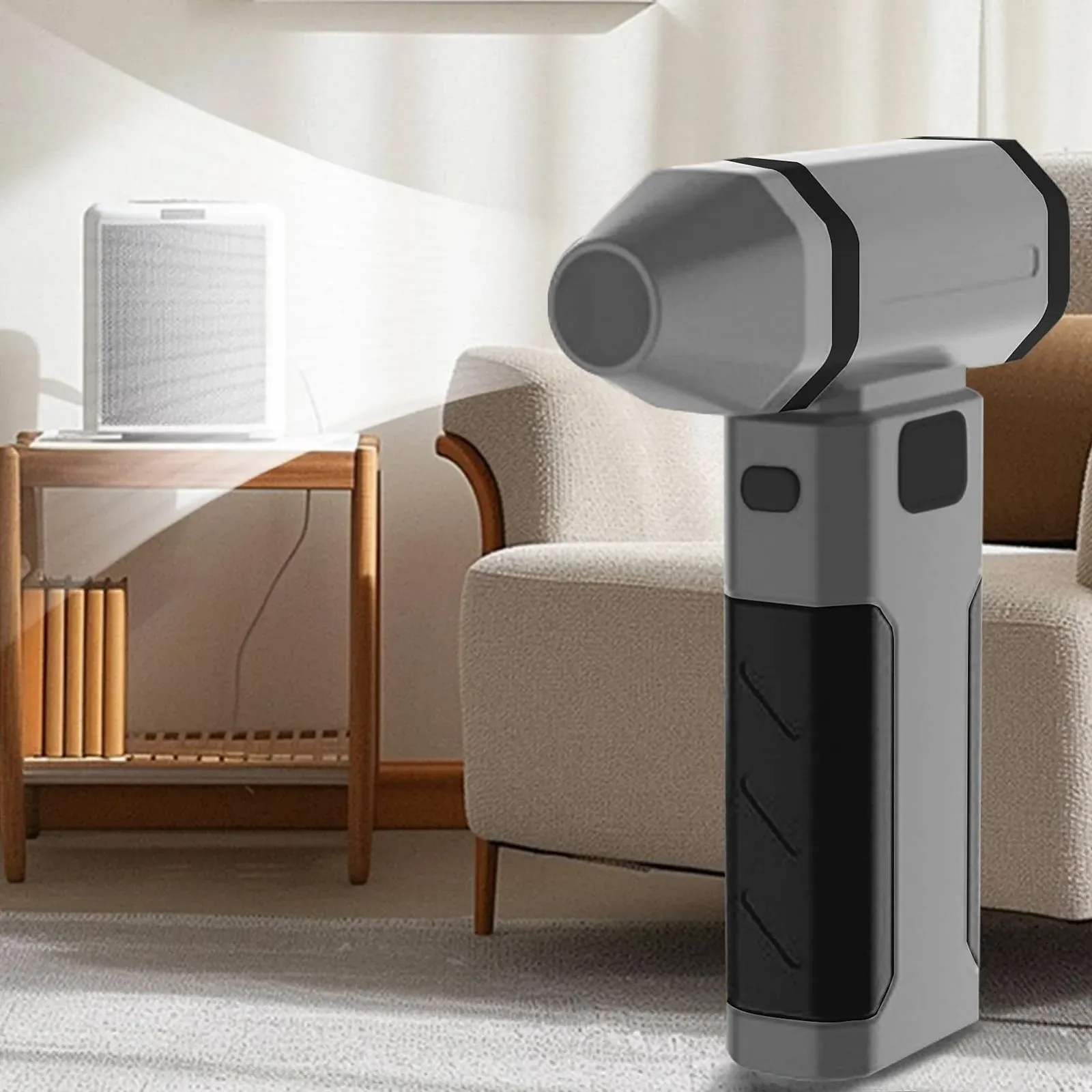 Аккумуляторная воздуходувка 5 скоростей 5.63 дюйма 6000 mAh Черная, фото №9 Аккумуляторная воздуходувка 5 скоростей 5.63 дюйма 6000 mAh Черная, фото №9