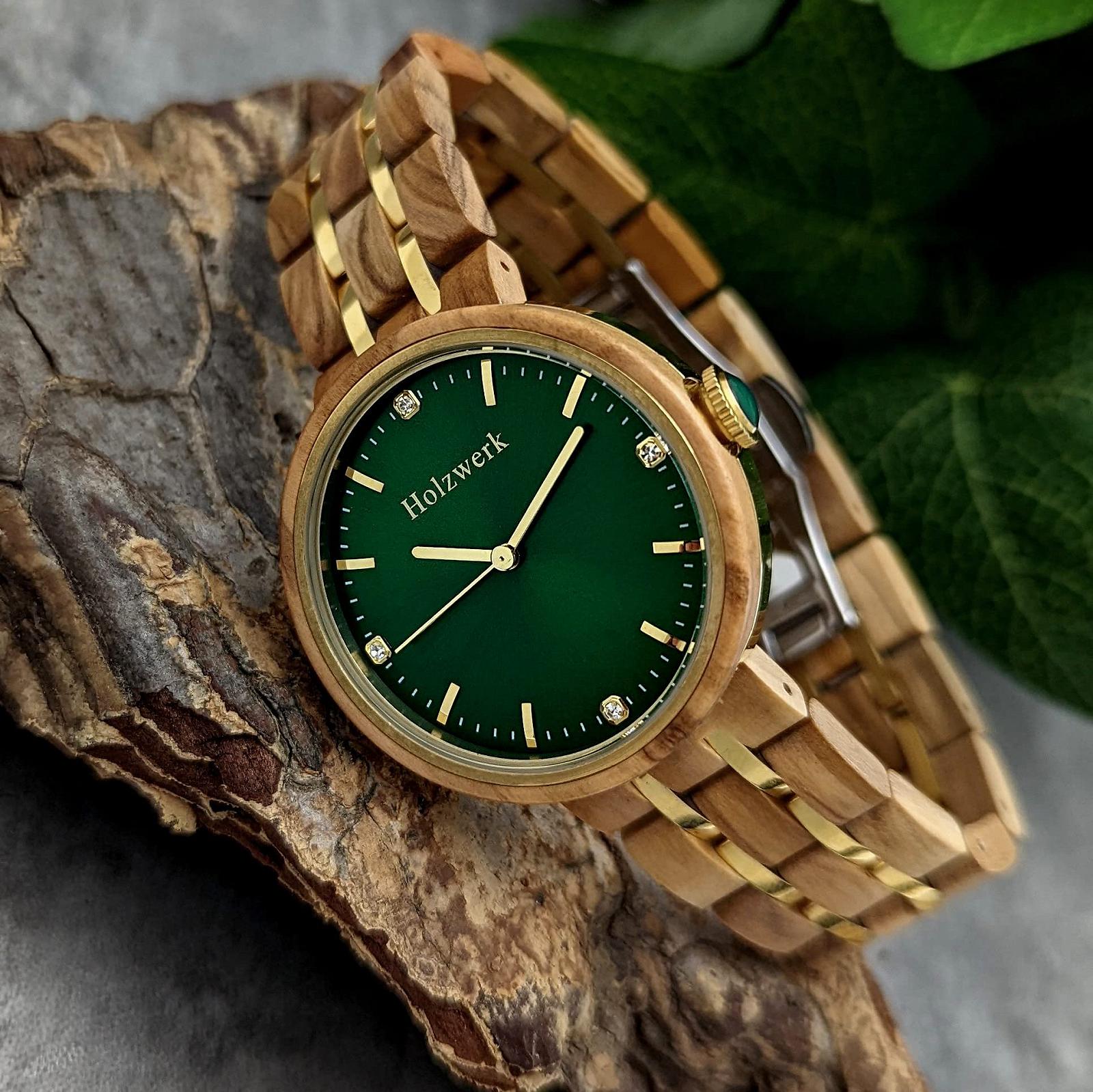 Дерев'яний Годинник Жіночий Holzwerk Дизайнерський, фото №3